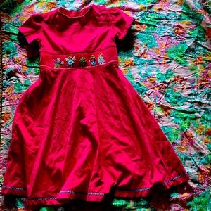 Anavani hand smocked nutcracker dress for girls